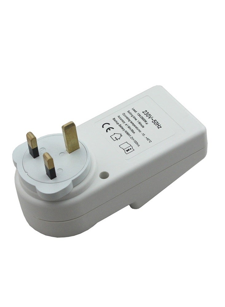 AC 230V Smart Home Plug-in LCD Display Clock Summer Time Function 12/24 Hours Changeable Timer Switch Socket, UK Plug - Image 5