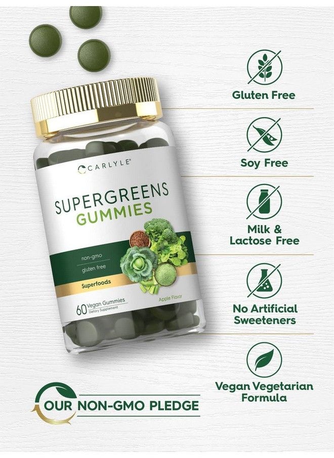 CARLYLE - Super Greens Gummies ; Vegan Nongmo And Gluten Free Supplement - Image 1