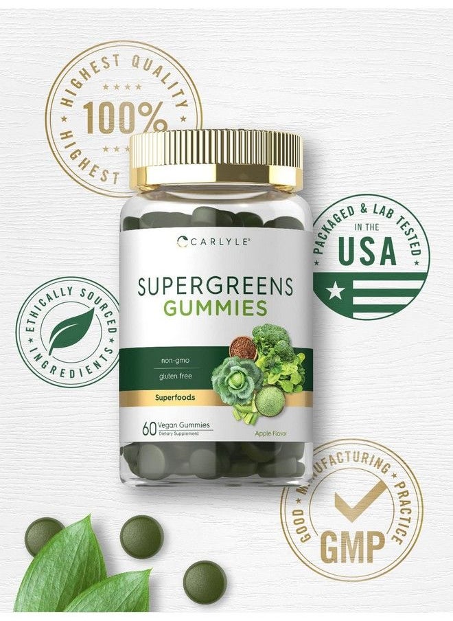 CARLYLE - Super Greens Gummies ; Vegan Nongmo And Gluten Free Supplement - Image 1