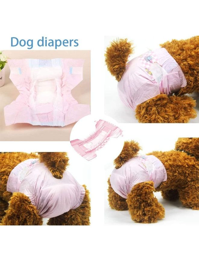 حفاضات ناعمة فائقة الامتصاص للحيوانات الأليفة للكلاب، 12 قطعة بتصميمات عشوائية، مقاس كبير - Image 4