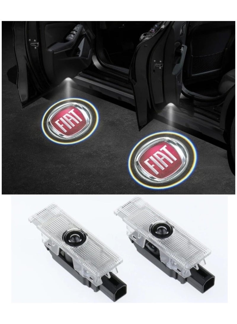 Vierex FIAT 500 500X 500L Door Logo Light Led Laser Projector Lights Ghost Shadow Lamp Auto fiat Accessories for Car - Image 1