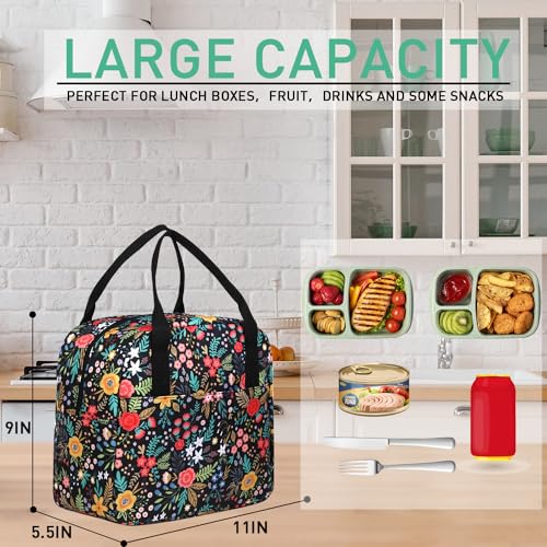 VLM Lunch Bag,Lunch Box for Women Men,Reusable Insulated Lunch Tote,Small Leakproof Cute Lunch Cooler with High Capacity for Work,Picnic,Camping - Image 2