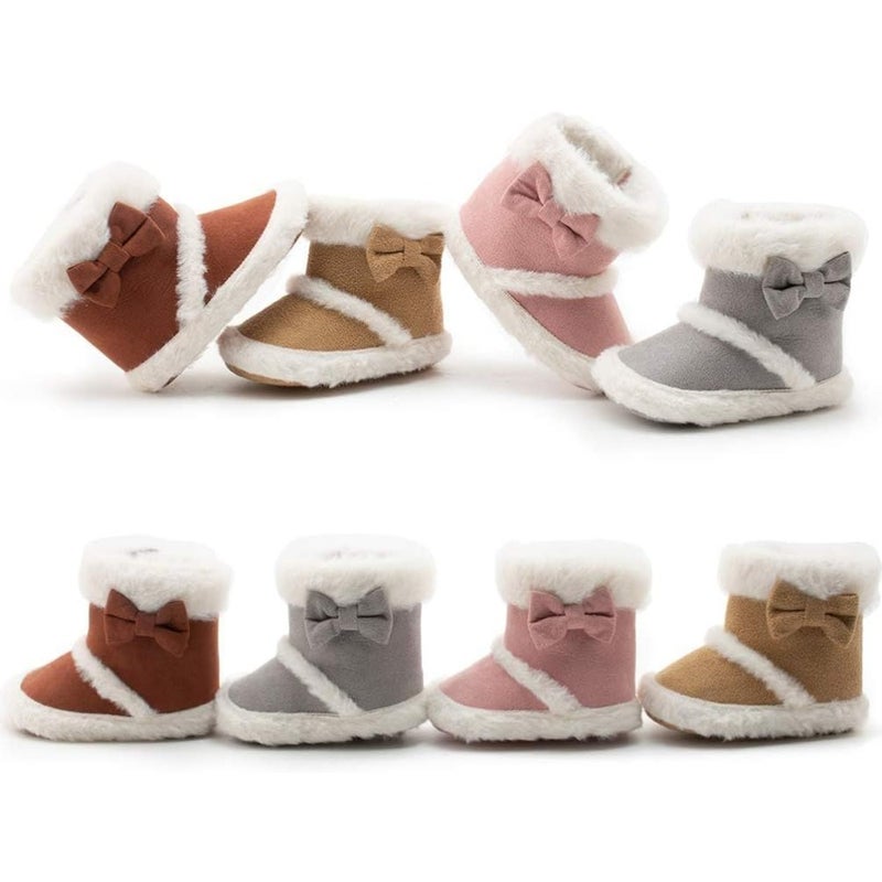 Warm Baby Winter Boots for Infants and Toddlers, Unisex Ankle Soft Fur Lined Snow Shoes with Non-Slip Rubber Sole, Cozy Crib Footwear for Cold Weather and Outdoor Use - Image 3