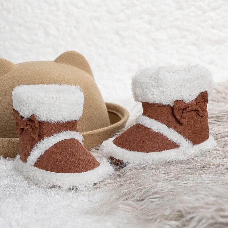 Warm Baby Winter Boots for Infants and Toddlers, Unisex Ankle Soft Fur Lined Snow Shoes with Non-Slip Rubber Sole, Cozy Crib Footwear for Cold Weather and Outdoor Use - Image 2