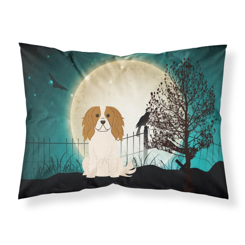 ""Caroline's Treasures Halloween Scary Cavalier Spaniel Fabric Standard Pillowcase BB2248PILLOWCASE  Multicolor""