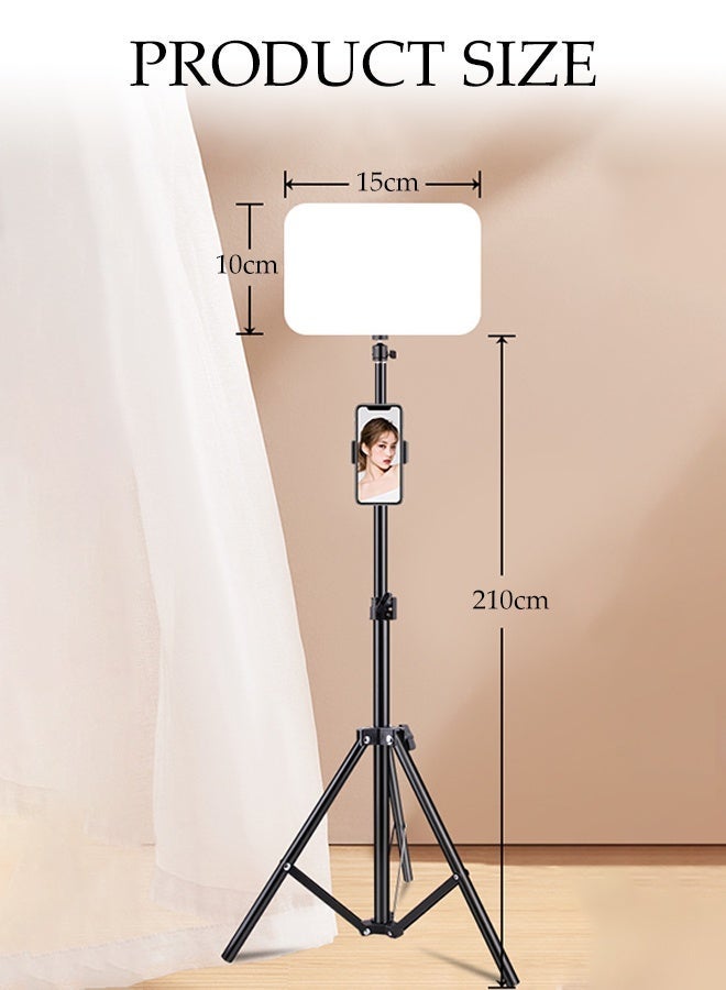 DUNISO 6-Inch LED Photo Fill Light,Photography Studio Light,3 Color Temperature Adjustable,360° Rotation,Equipped with 4-Color Film, Tripod, and Phone Holder,for Video Recording, Streaming, Filming - Image 2