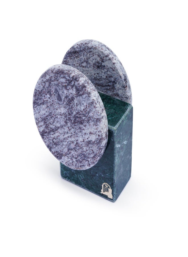 Layers Floral Verde India Small Vase – Natural Marble - Image 3