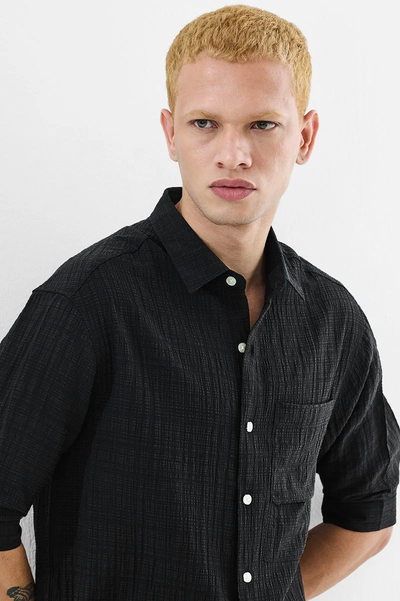 سنيتش قميص سيرساكر مجعد كبير الحجم