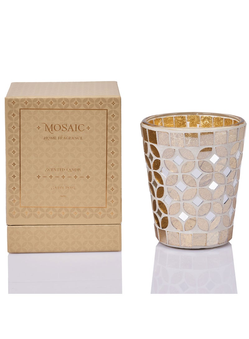 Candle jar 360g oud wood fragrance in gold 