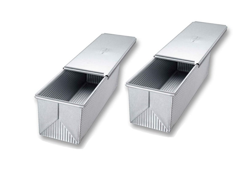 USA Pan Pullman Loaf Pan with Cover Large w Set of 2
