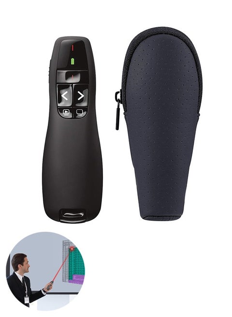 Wireless Presenter Black, Clicker for Laptop Presentations Remote, USB Wireless Presenter Remote, Power Point Remote Clicker for Computer/ Mac/ PPT/ Google Slide Advancer