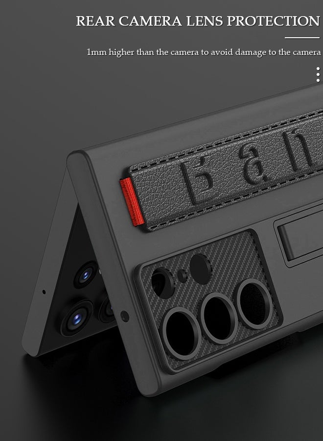 DUNISO Samsung Galaxy S23 Ultra Case, S23 Ultra Slim Stand Case, Galaxy S23 Ultra Case Supports Wireless Charging [Adjustable Stand, Anti-Drop, Anti-Fingerprint, All-Around Protection] Black - Image 5