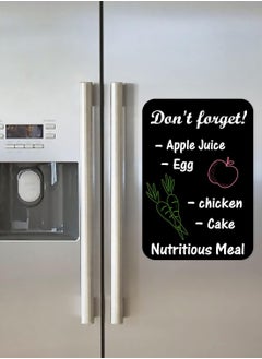 Arabest Magnetic Black Dry Erase Board, Small Chalkboard for Fridge, Refrigerator Magnetic Whiteboard Sheet with Magnet Blackboard Markers(45X30cm)  - Image 3
