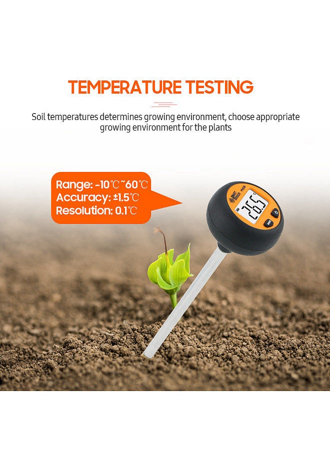 SMART SENSOR PH328 Digital Backlight Soil Tester 3 in 1 PH/ Moisture/ Temperature Multifunction Portable Soil PH Test Probe Temp Humidity Meter  - Image 5