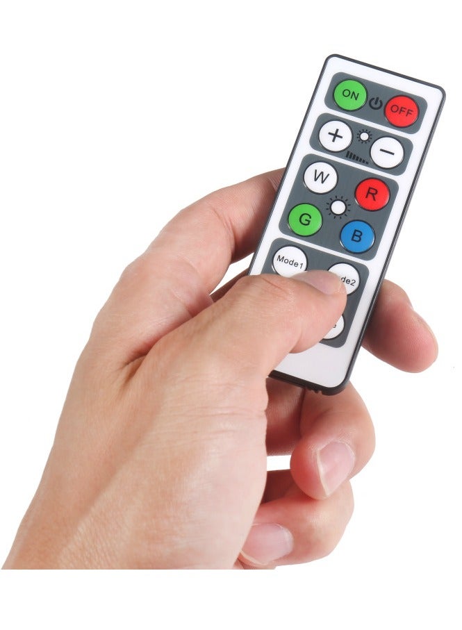 AL RAID 6pcs Under Cabinet Lights with Remote Control Battery Powered & USB Charging RGBW LED Cupboard Lamp Dimmable 10 Brightness 3 Lighting Mode Night Light Colorful Atmosphere Lighting - Image 5