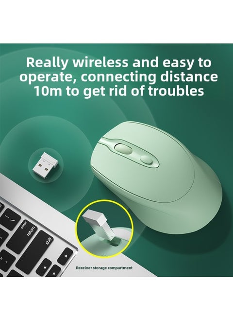 Laptop Universal Wireless Bluetooth Mouse Rechargeable Dual-Mode Mute Girl Office Mouse Silent Unlimited-Specifications:Official Standard Configuration [cool Black] Battery Version + 2.4g Wireless Version★The Key Has A Sound★Bring Your Own Battery
