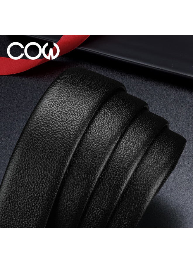 Cow Men's Belt, Top-layer Cowhide Automatic Buckle Waistband, Business Fashion Trouser Belt Gift Box, Birthday Present For Boyfriend - Image 4