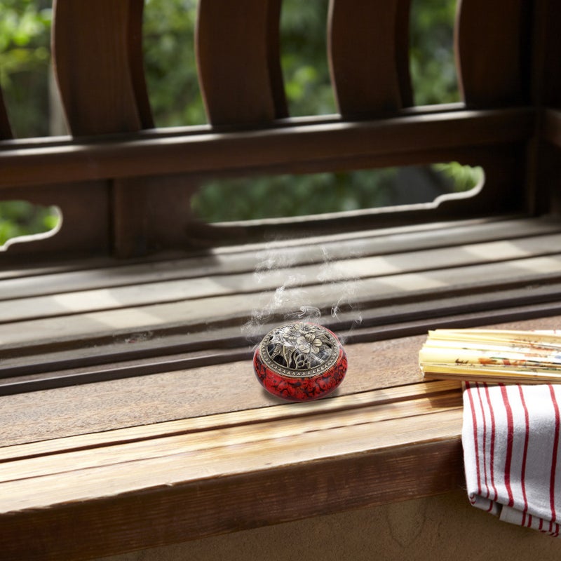 1Pc Ceramic Incense Burner Relief Crafted Censer Holder Desktop Decor for Home - Image 2