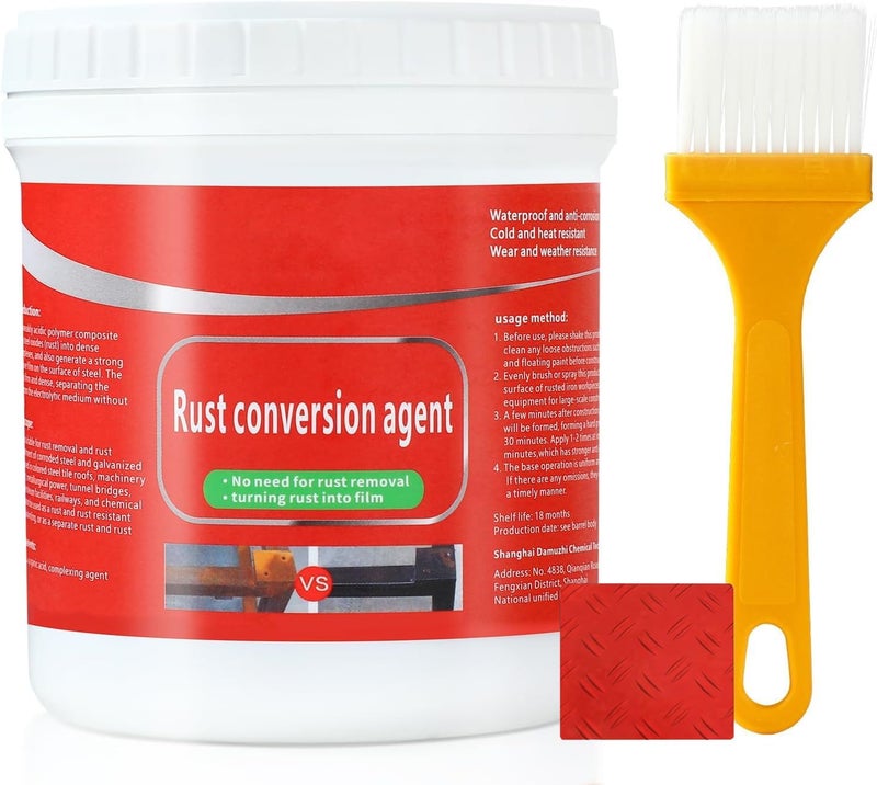 winblot Rust Conversion Agent 300g, Multi-Functional Anti-Rust Paint, Water-Based Metallic Paint, Rust Remover for Metal,Universal Anti-Rust Paint Rust Removal Conversion Agent (red) All user group compatible - Image 1