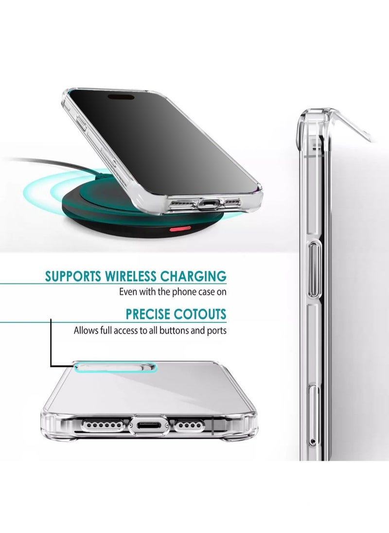 CHAPPELINE - Premium Quality TPU Raised Lips Round Corners Case Cover For Apple iPhone 15 Pro 2023 Clear - Image 1