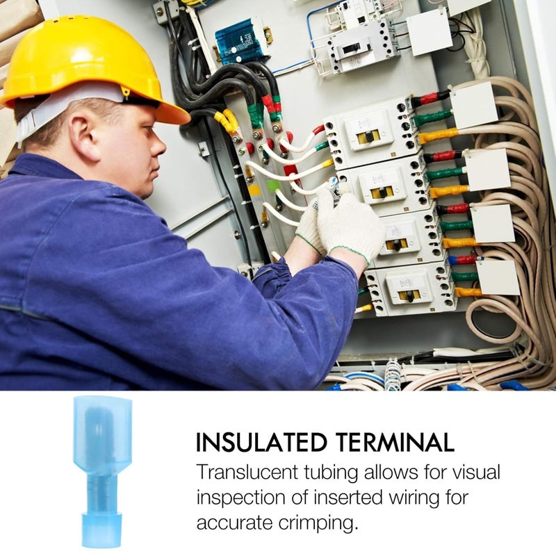 BESPORTBLE 150 Pcs Male Spade Terminals Electrical Connectors 22 18 Awg - Image 4