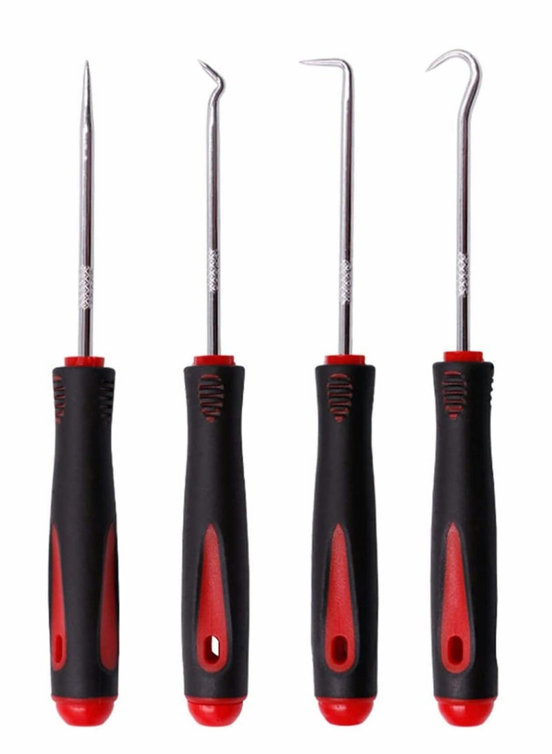 Hook Pick Set, 4 Pcs Precision Pick & Hook Set Hose Removal Hook Set Car Auto Repair Maintenance Tools for Oil Seal Puller - Image 1