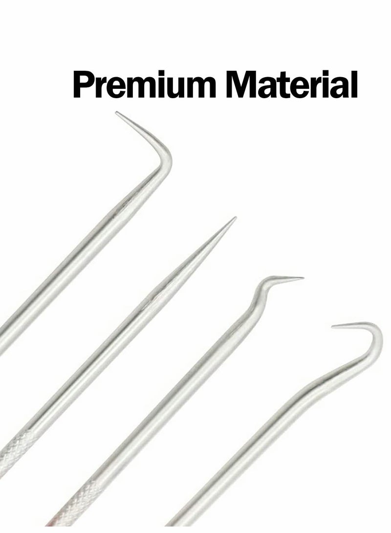 Hook Pick Set, 4 Pcs Precision Pick & Hook Set Hose Removal Hook Set Car Auto Repair Maintenance Tools for Oil Seal Puller - Image 2