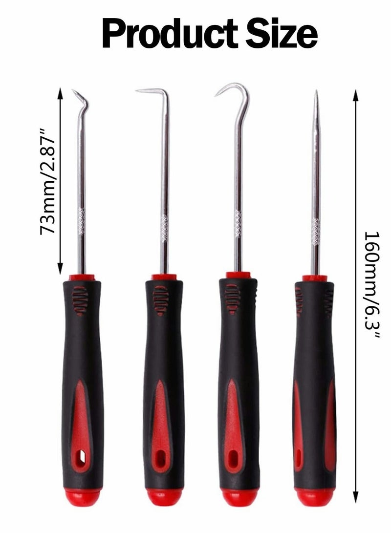 Hook Pick Set, 4 Pcs Precision Pick & Hook Set Hose Removal Hook Set Car Auto Repair Maintenance Tools for Oil Seal Puller - Image 5