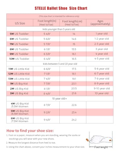 Stelle Girls Ballet Shoes Boys Toddler Soft Leather Dance Slippers for Toddler/Little Kid/Big Kid(Ballet Pink(with Lace), 6MT) - Image 2