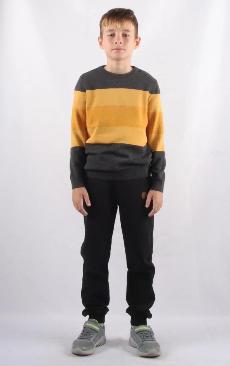 Alexander Gardi Special Collection Color Block Kids Knit Sweater (C21-5192)