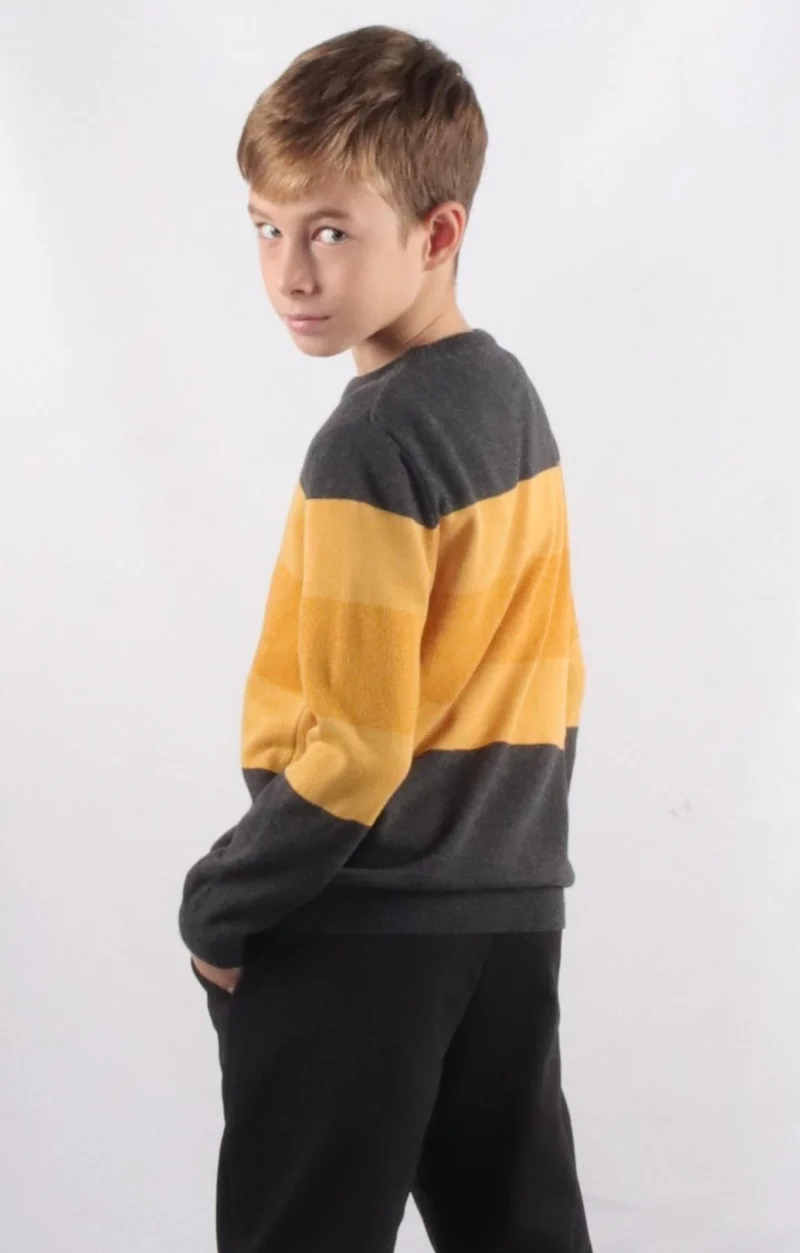 Alexander Gardi Special Collection Color Block Kids Knit Sweater (C21-5192)