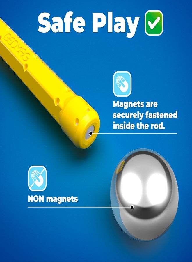 جيوماغ مجموعة بناء من العصي والكرات المغناطيسية من جيوماج، ألعاب مغناطيسية لرياضيات العلوم والهندسة والتكنولوجيا والرياضيات، إبداعية، ألعاب بناء تعليمية، ابتكار سويسري الصنع، 50 قطعة من الكونفيتي، مناسبة لعمر 3 سنوات فما فوق، أزرق فاتح، برتقالي، أخضر، أحمر، أصفر - Image 3
