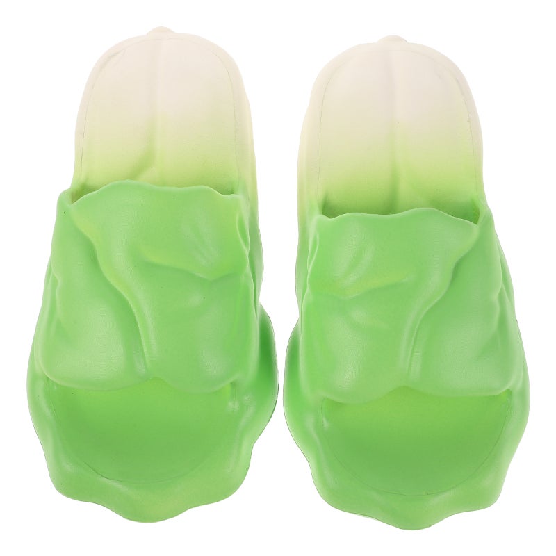1 Pair Summer Eva Home Slippers For Couples Vegetable Shape Anti-Slip Lightweight Indoor Bathroom Shoes For Men And Women Home Pool Beach Use - Image 1