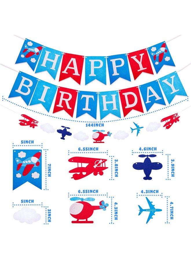 Gejoy Airplane Birthday Party Supplies 56 Pieces Airplane Themed Party Decoration With Inflatable Airplane Balloons Thick Latex Balloon Happy Birthday Banners Kid Airplane Cloud Balloon Decor - Image 4
