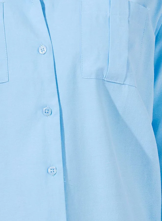 Styli Button Down Collar Neck Loose Fit Shirt