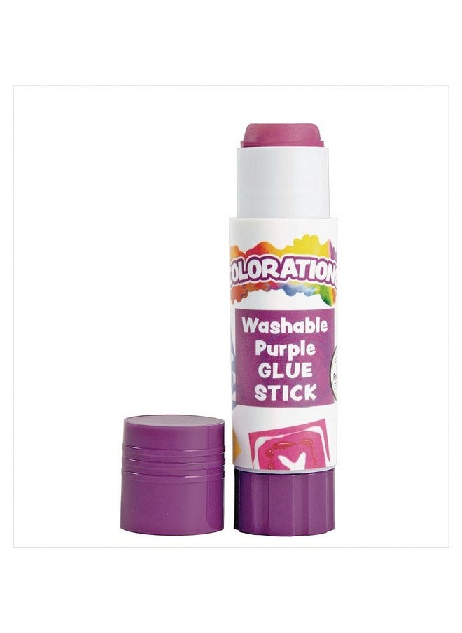 Colorations ® أعواد غراء أرجوانية صغيرة قابلة للغسل وقابلة للاختفاء في صينية، مجموعة من 12 قطعة، 0.32 أونصة، غير سامة وخالية من الأحماض، يسهل رؤيتها في مكان وضعها وتجف بشكل شفاف، للاستخدام في المدرسة أو المنزل أو المكتب  - Image 2