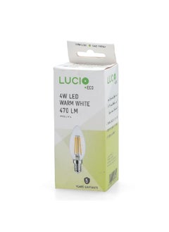 Lucio Eco 4W 2700K 470LM E14 Filament LED Bulb Warm White 12 x 5 x 4.8 cm L-BL-0110-4W-T  - Image 4