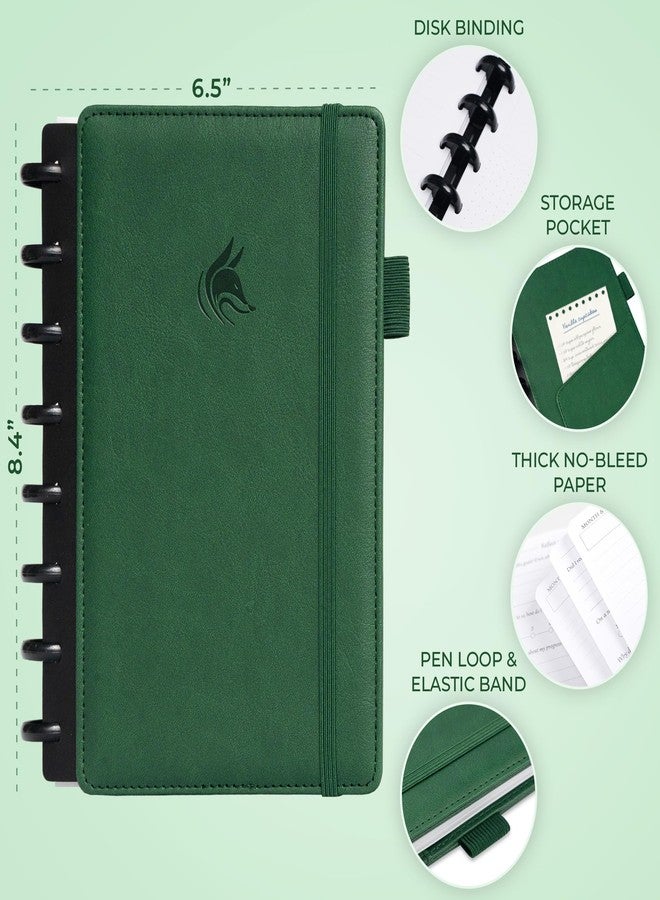 Clever Fox Disc-Bound Weekly Planner - Undated Monthly Notebook with Habit Tracker, Productivity Journal - Life, Work & Goal Organizer, 6.5 x 8.4" (Forest Green) - Image 4