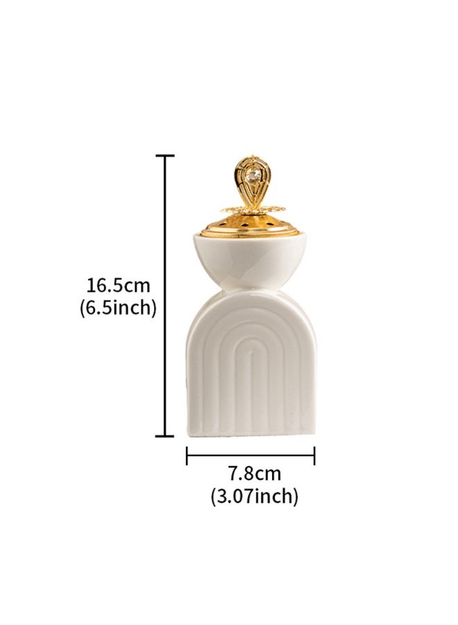 Ceramic golden cube aromatherapy burner, festival handheld burner, home decoration item, aroma burner