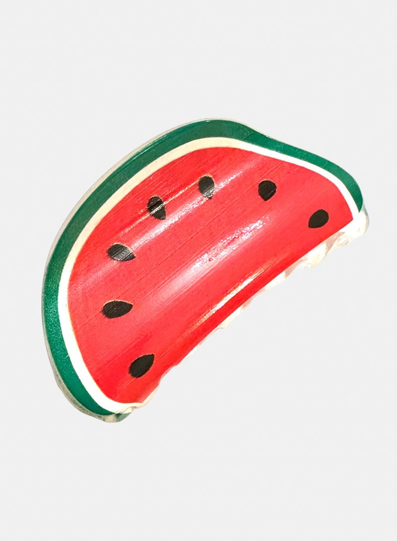 Trio Earrings Watermelon Hair Claw Clip - Image 2