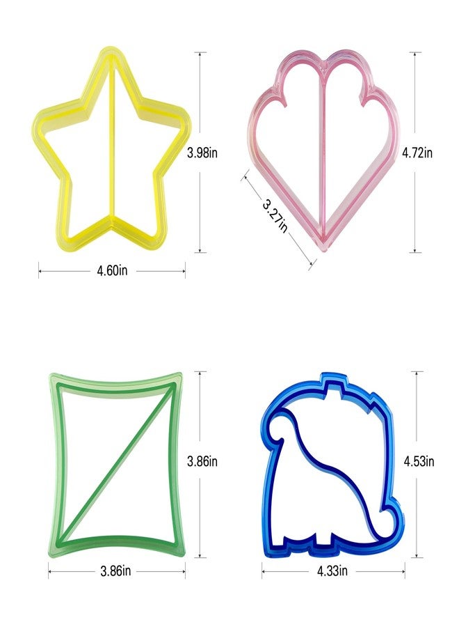 HiempTru Sandwich Cutters for Kids Lunch Box, Fun and Creative Lunch Accessories for Kids Lunches, 4PCS, Includes Various Fruit, Cookie, and Food Cutter Shapes, Ideal for Bento Boxes and Snacks - Image 2