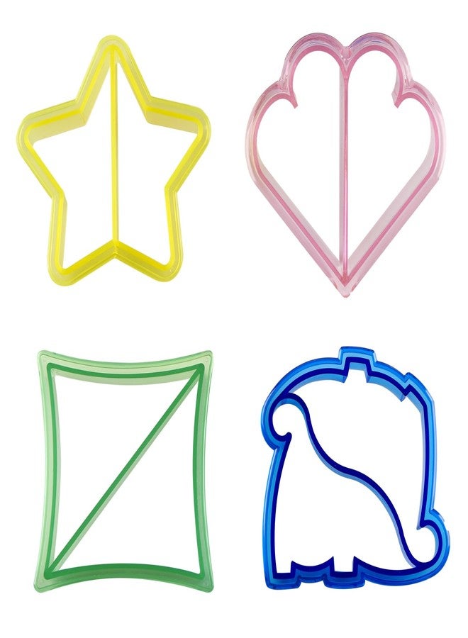 HiempTru Sandwich Cutters for Kids Lunch Box, Fun and Creative Lunch Accessories for Kids Lunches, 4PCS, Includes Various Fruit, Cookie, and Food Cutter Shapes, Ideal for Bento Boxes and Snacks - Image 1