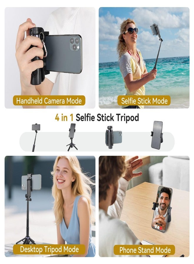 UTEBIT Selfie Stick Tripod, 40 inch Extendable Phone Tripod with Detachable Bluetooth Remote Selfie Stick Stand for Cell Phone Filming Compatible with iPhone Samsung Android Smartphone Gopro, Black - Image 5