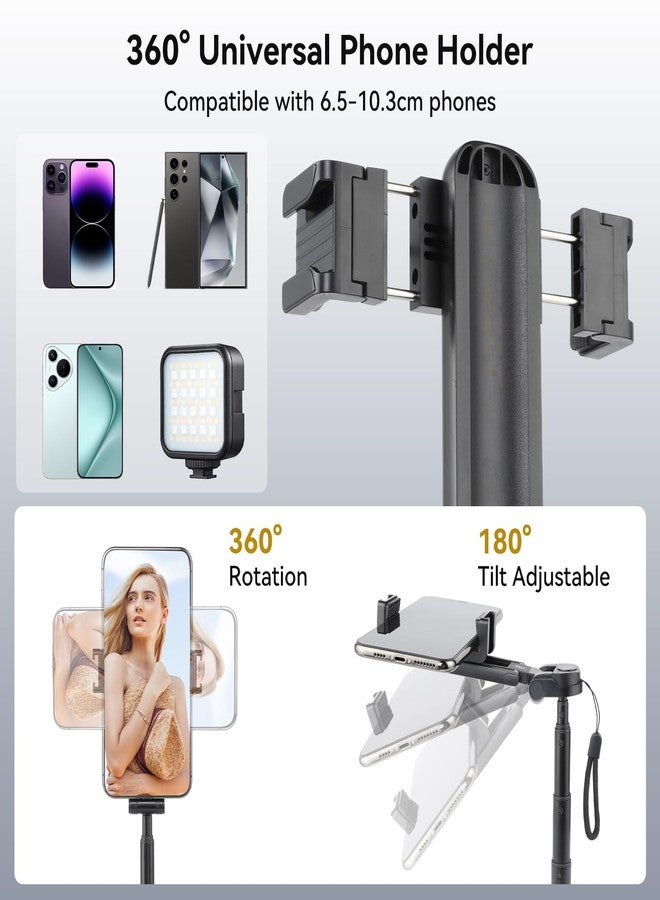 UTEBIT Selfie Stick Tripod, 40 inch Extendable Phone Tripod with Detachable Bluetooth Remote Selfie Stick Stand for Cell Phone Filming Compatible with iPhone Samsung Android Smartphone Gopro, Black - Image 4