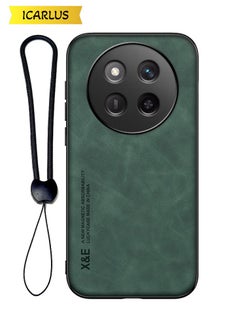 ICARLUS Case for Honor X9c 5G Cover Bumper Built-in Metal Plate Green  - Image 1