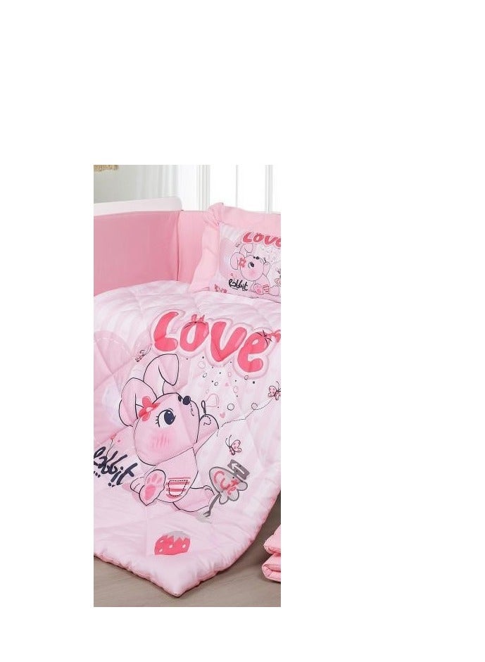 هورس مفرش سرير حواجز سرير اطفال 5 قطع صيفي ليمنح طفلك الراحة من المايكروفايبر ، 5 قطع مقاس اللحاف 132x104سم - Image 3