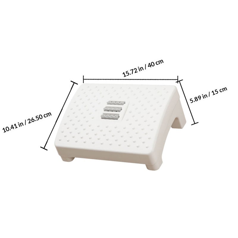 1 Pc Household Massage Foot Stool Office Foot Rest Foot Support Stool Foot Step (White) - Image 2
