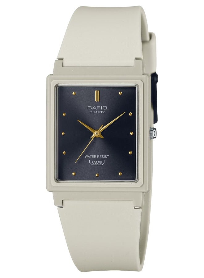 Casio Water Resistant Analog Resin Band Dark Blue Dial Watch - MQ-38UC-8A