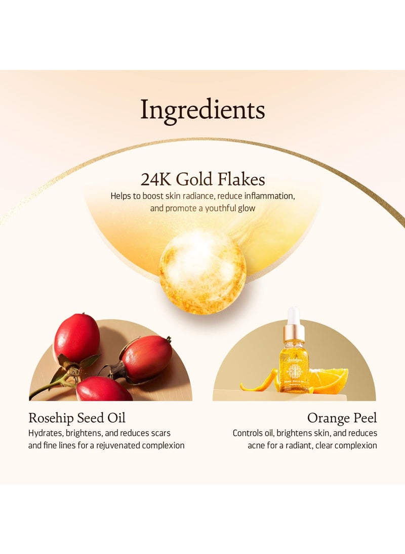 Indulgeo ESSENTIALS Indulgeo Essentials Rose Gold Beauty Oil 24K Gold Infused Makeup Face Primer Lightweight Anti Ageing Instant Glow Serum  - Image 3