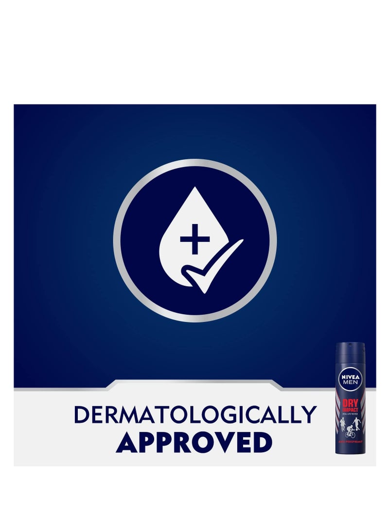 نيفيا 3 عبوات من سبراي مضاد للعرق دراي ايمباكت للرجال من نيفيا 150 مل - Image 5